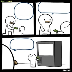 该梗图出自国外的插画家制作，寓意表示教孩子钱的价值有哪些，可以买到哪些东西。格式为JPG，尺寸为1088x1088px，文件大小为60.6kb。