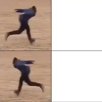 图中男子快速往两个方向奔跑，表示左右反复摇摆不定，反复横跳，不知道到底往哪跑。图片格式为JPG，尺寸为644x644px，文件大小为22.2kb。