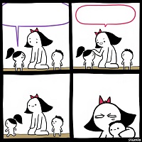 该梗图出自2019 年1月29日，网络漫画艺术家兼 Reddit 用户 SrGrafo发布了一幅新漫画，其中两个孩子站在他们的母亲身边。女儿问他们的母亲她最爱谁。妈妈回答说“亲爱的，我同样爱你们俩，”然后女儿走开了。然后她拥抱儿子说：“是你......而且差距很大。图片格式为JPG，尺寸为1000x1000px，文件大小为62.7kb。