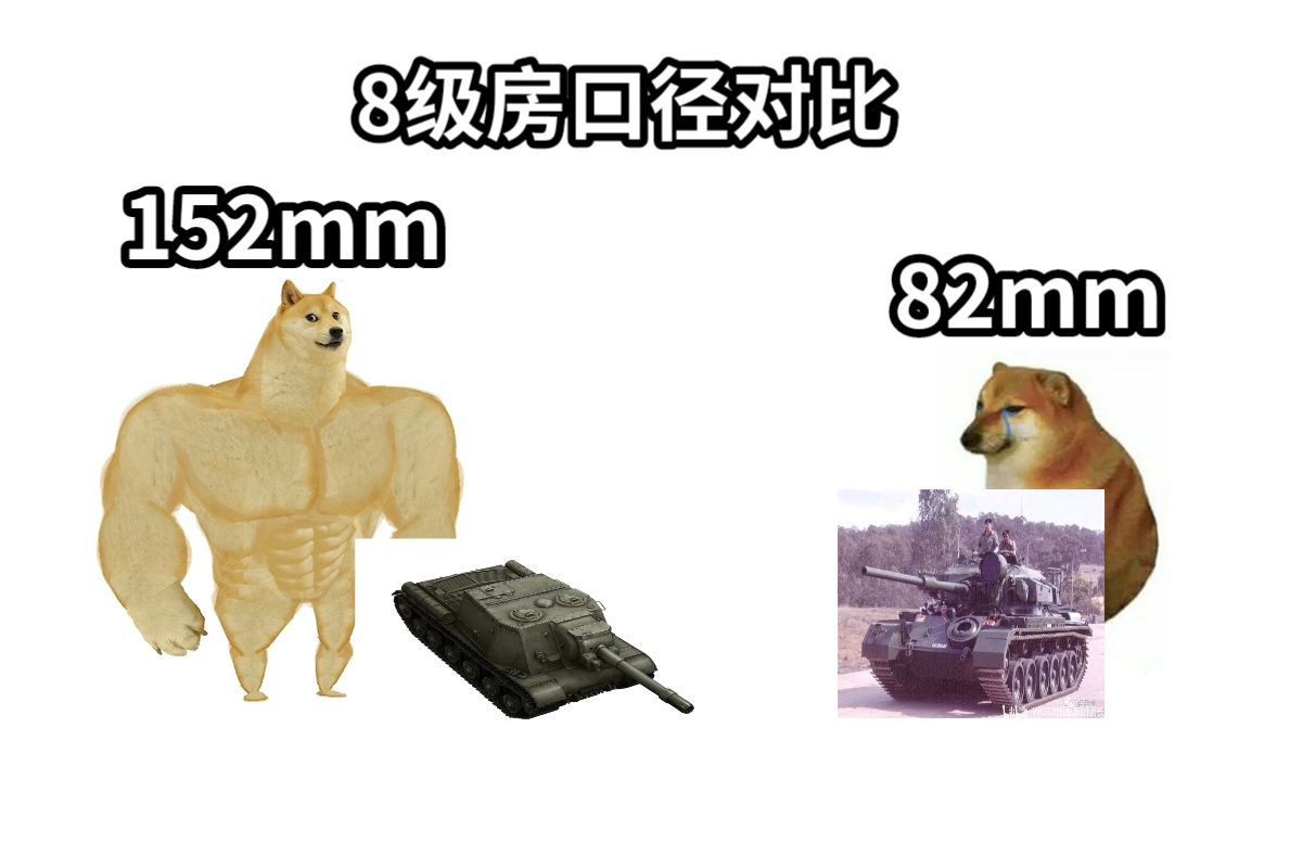 8级房口径对比152mm82mm