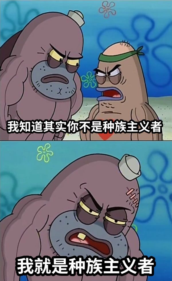 我知道其实你不是种族主义者我就是种族主义者