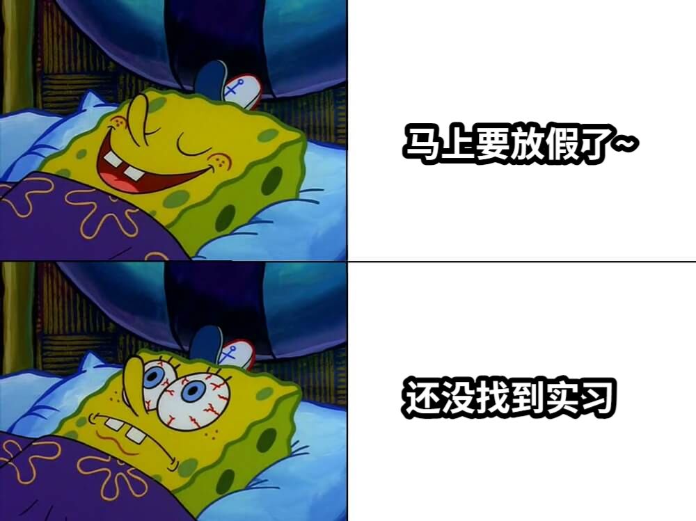 马上要放假了~还没找到实习