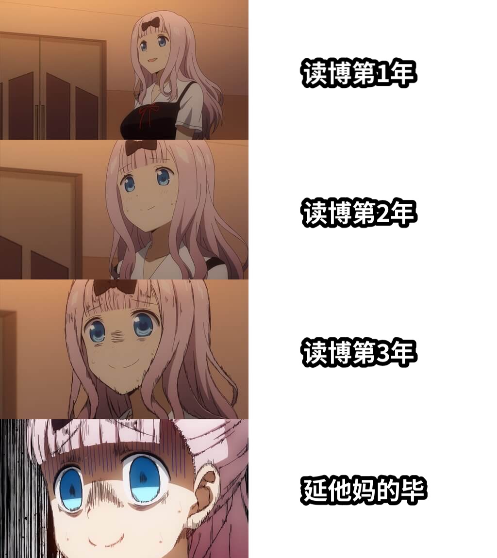 读博第1年读博第2年读博第3年延他妈的毕