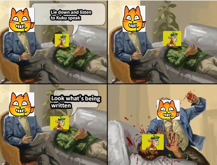 Lie down and listen to Kuku speakLook what's being written