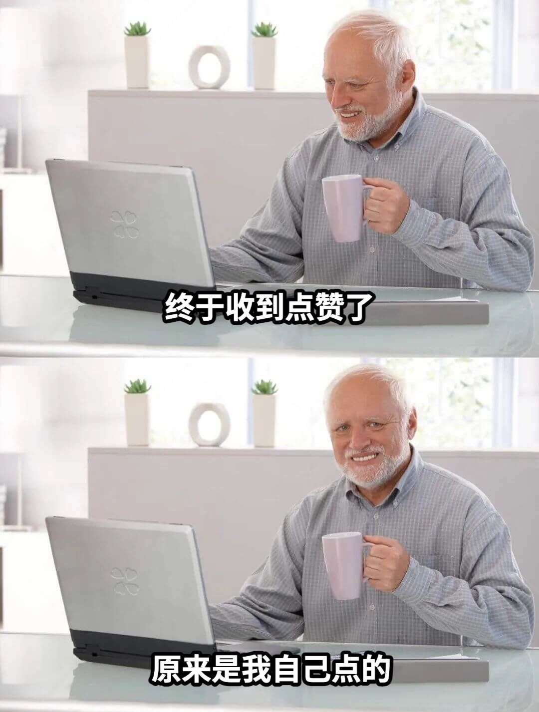终于收到点赞了原来是我自己点的