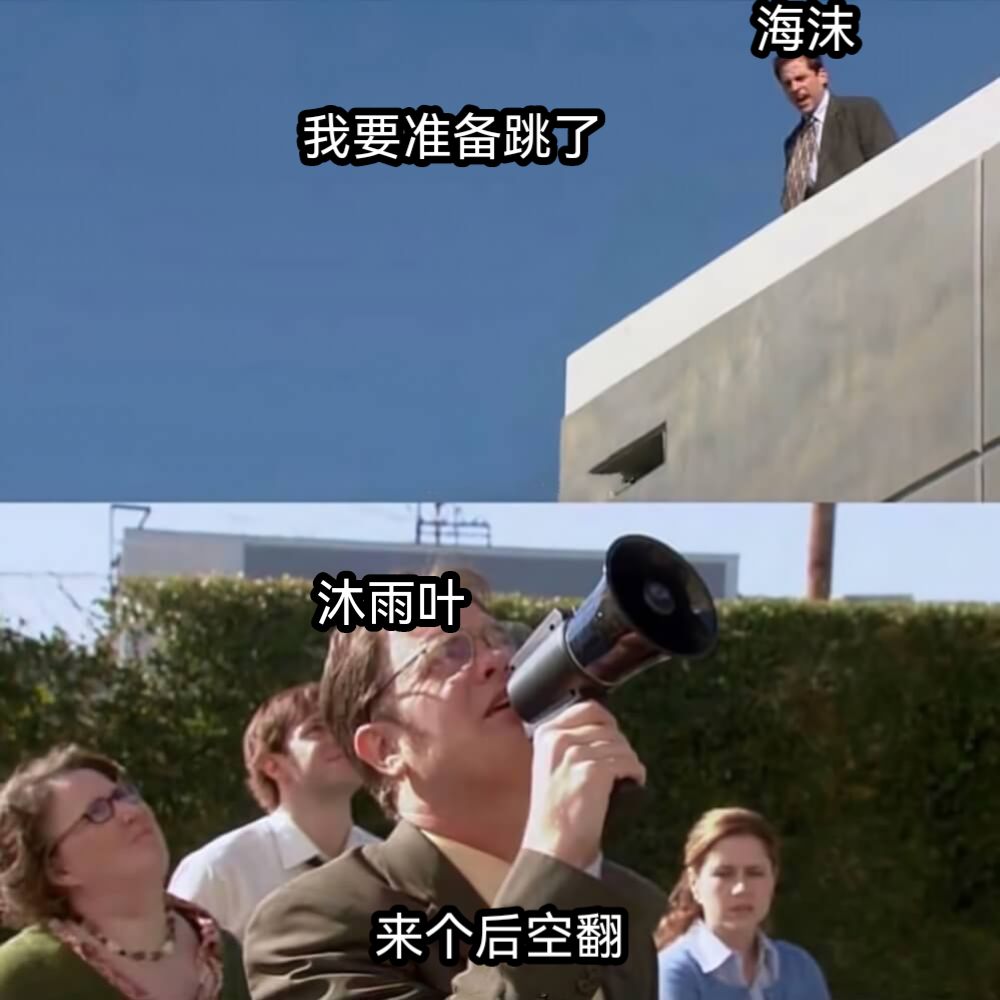 我要准备跳了来个后空翻沐雨叶海沫