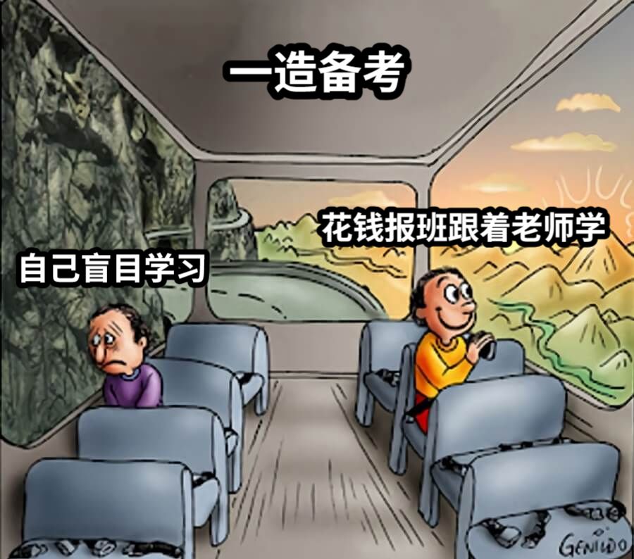花钱报班跟着老师学自己盲目学习一造备考