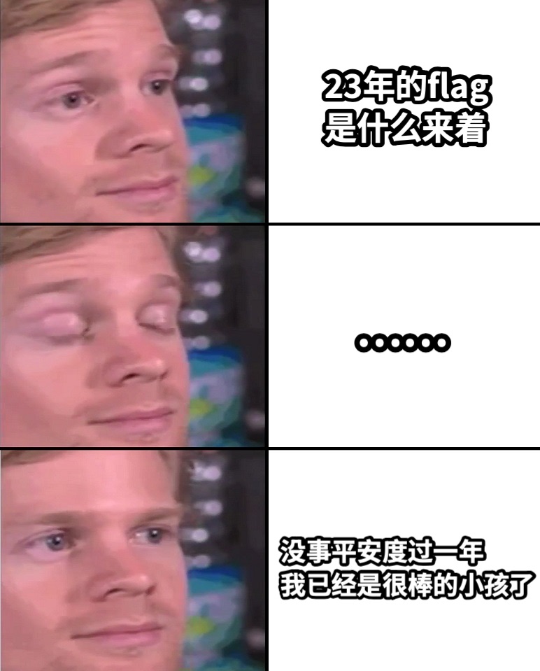 23年的flag是什么来着……没事平安度过一年我已经是很棒的小孩了