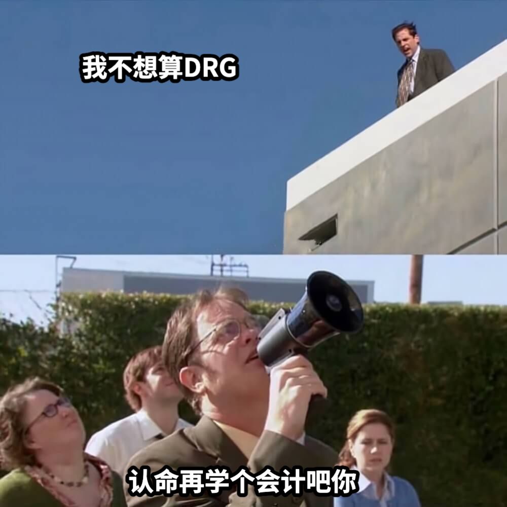 我不想算DRG认命再学个会计吧你