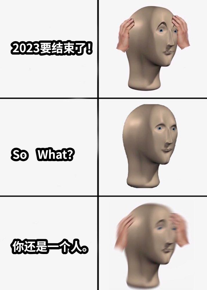 2023要结束了！So    What？你还是一个人。