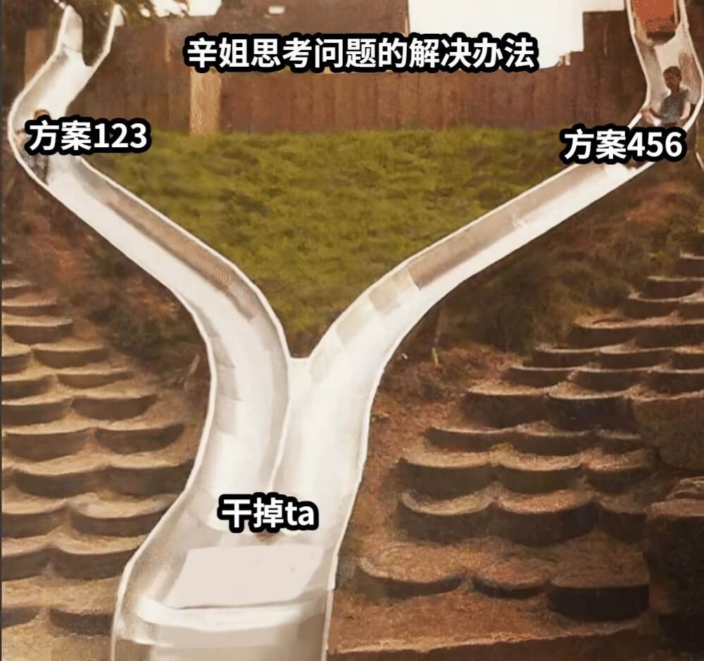 辛姐思考问题的解决办法方案123干掉ta方案456