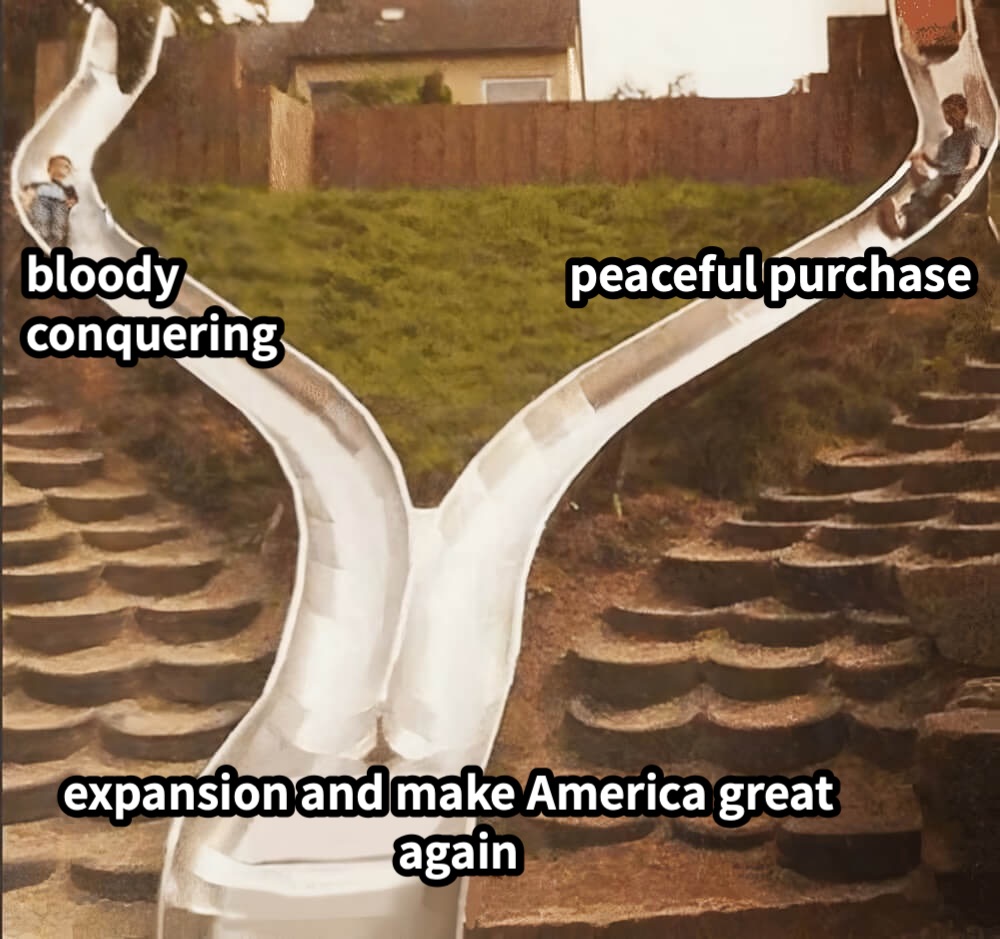 bloody conquering peaceful purchaseexpansion and make America great  again