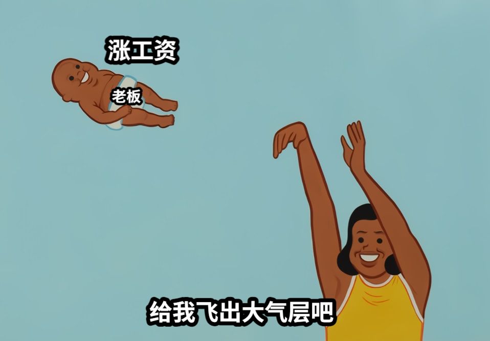 老板涨工资给我飞出大气层吧
