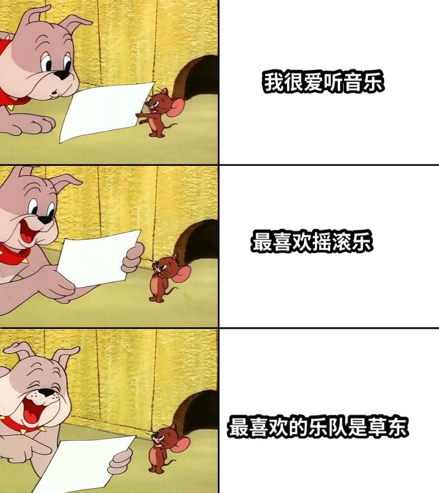 我很爱听音乐最喜欢摇滚乐最喜欢的乐队是草东