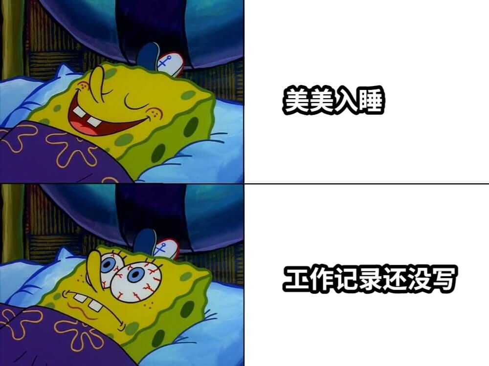 美美入睡工作记录还没写