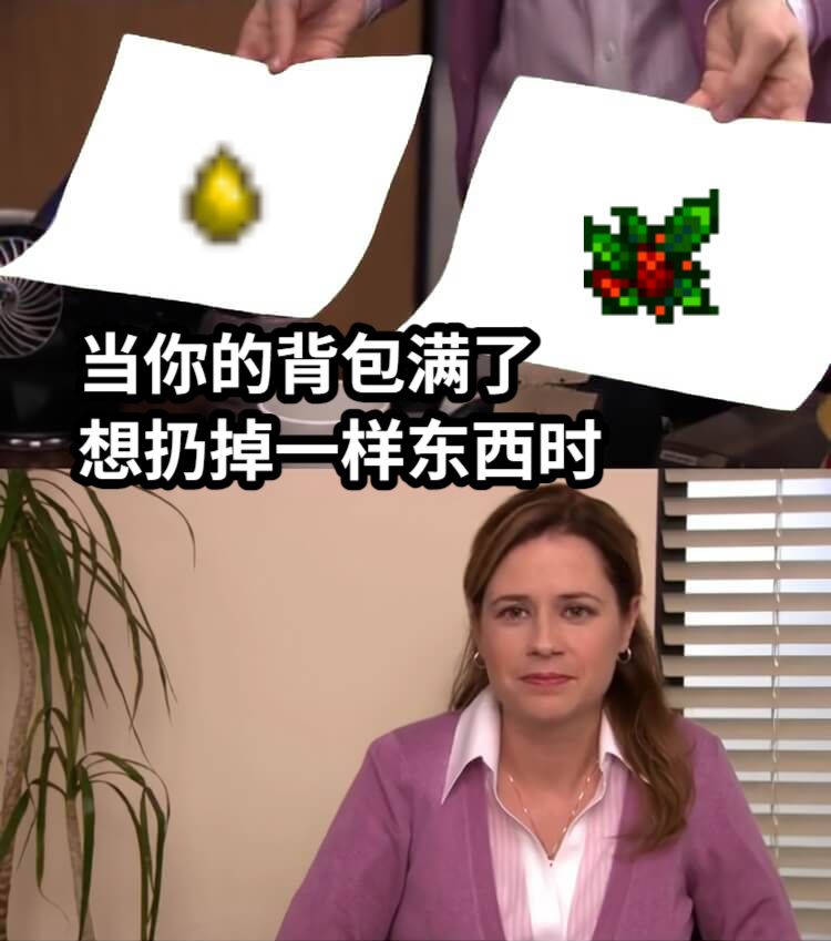 当你的背包满了想扔掉一样东西时