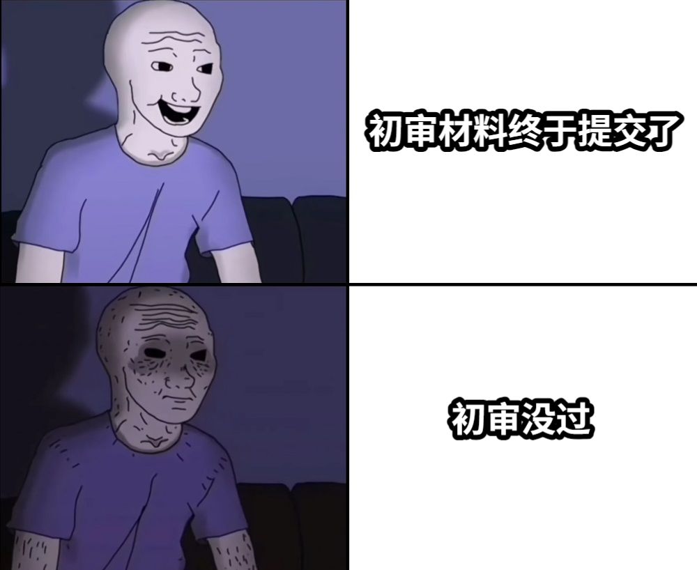 初审材料终于提交了初审没过