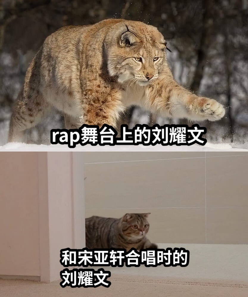 rap舞台上的刘耀文和宋亚轩合唱时的刘耀文