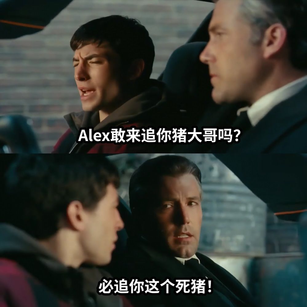 Alex敢来追你猪大哥吗？必追你这个死猪！