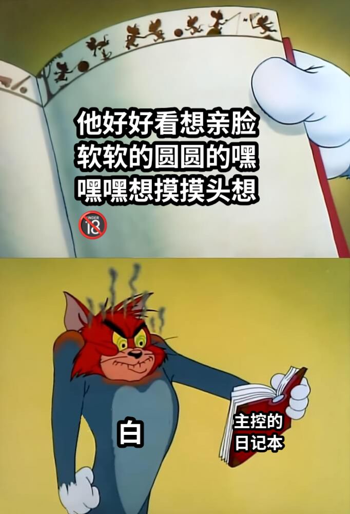他好好看想亲脸软软的圆圆的嘿嘿嘿想摸摸头想🔞白主控的日记本