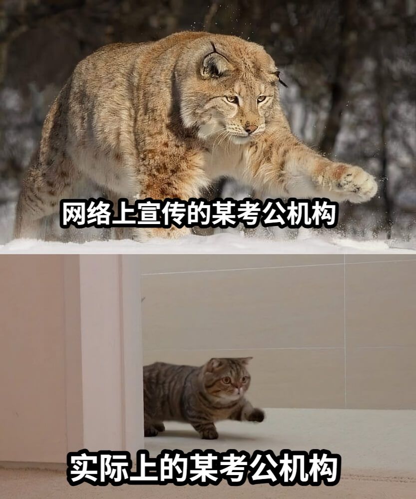 网络上宣传的某考公机构实际上的某考公机构