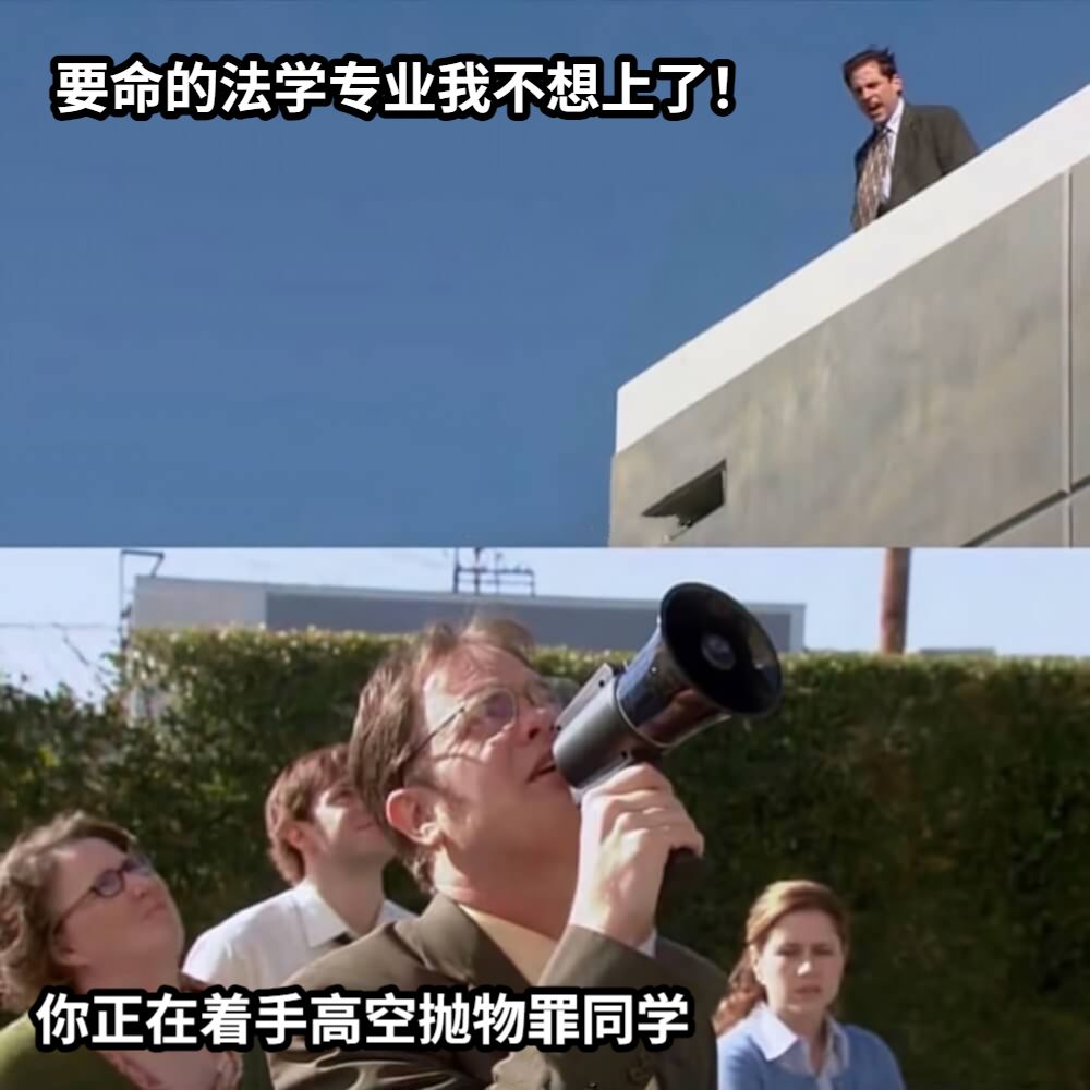 要命的法学专业我不想上了！你正在着手高空抛物罪同学