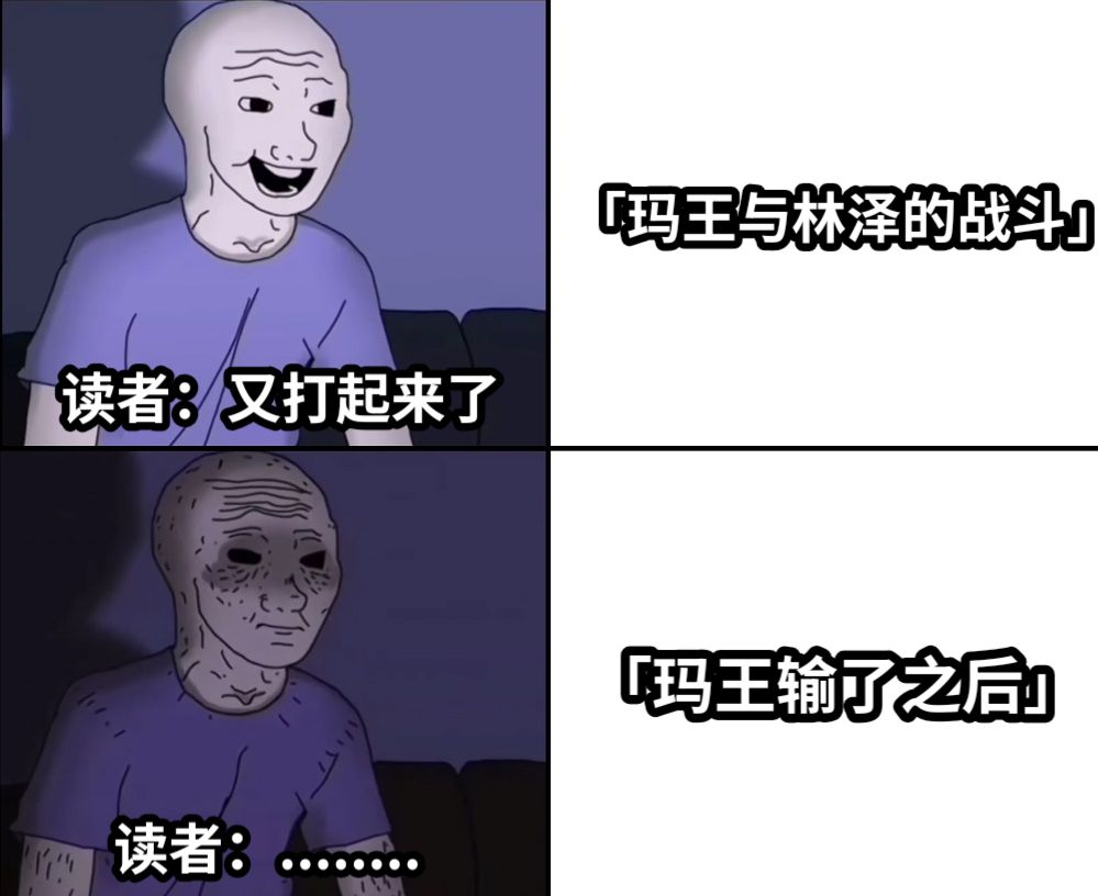 读者：又打起来了「玛王与林泽的战斗」「玛王输了之后」读者：........
