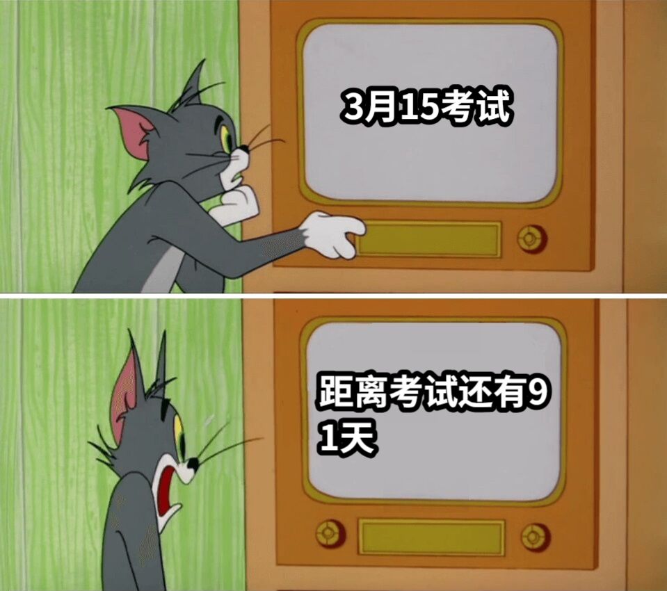 3月15考试距离考试还有91天