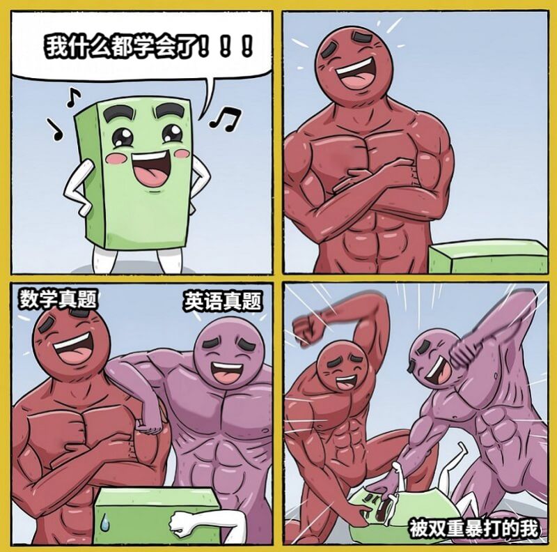 我什么都学会了！！！数学真题英语真题被双重暴打的我