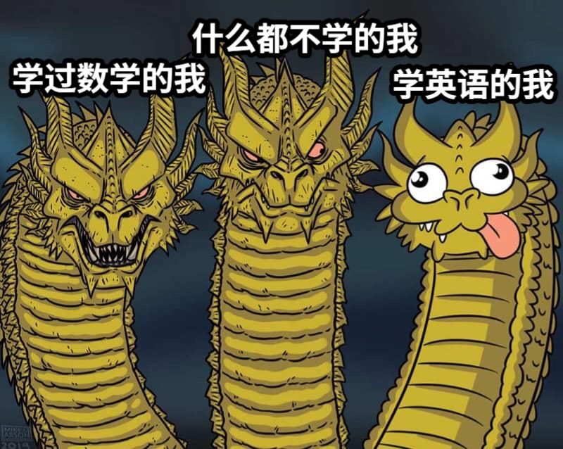 学过数学的我什么都不学的我学英语的我