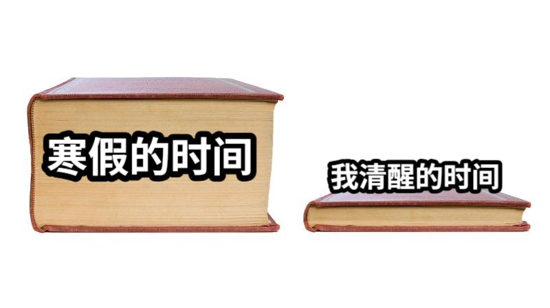寒假的时间我清醒的时间