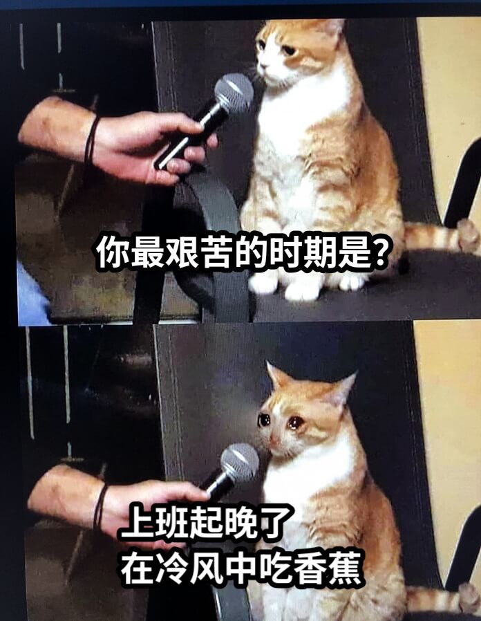 你最艰苦的时期是？上班起晚了在冷风中吃香蕉