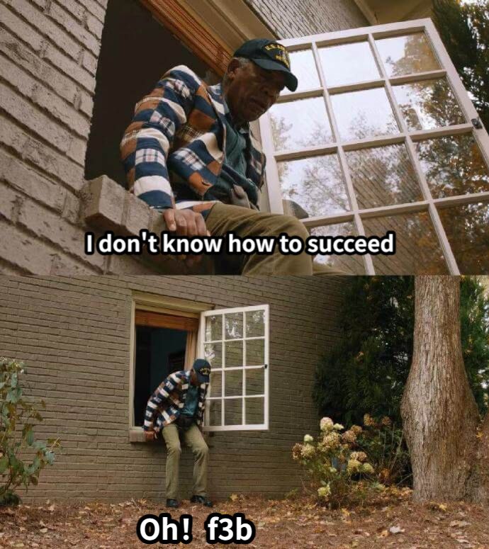 I don't know how to succeedOh！f3b