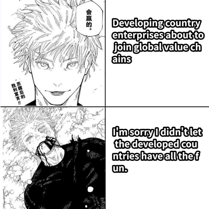 Developing country enterprises about to join global value chainsI'm sorry I didn't let the developed countries have all the fun.