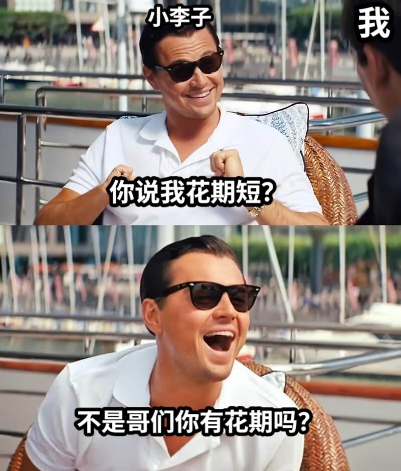 你说我花期短？不是哥们你有花期吗？我小李子
