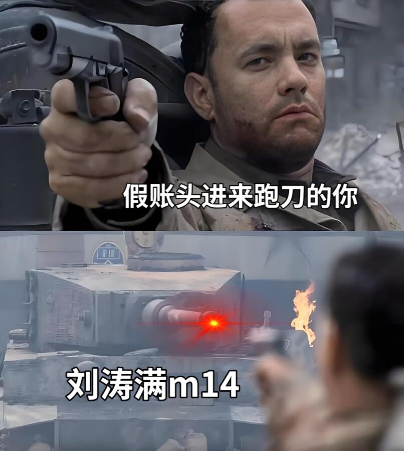 刘涛满m14假账头进来跑刀的你