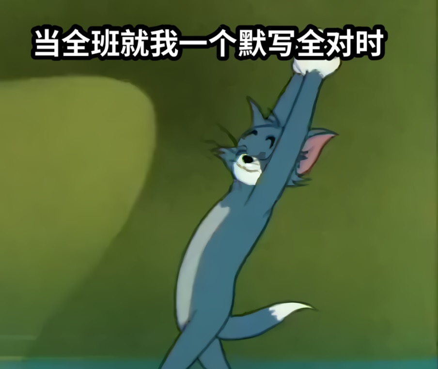 当全班就我一个默写全对时