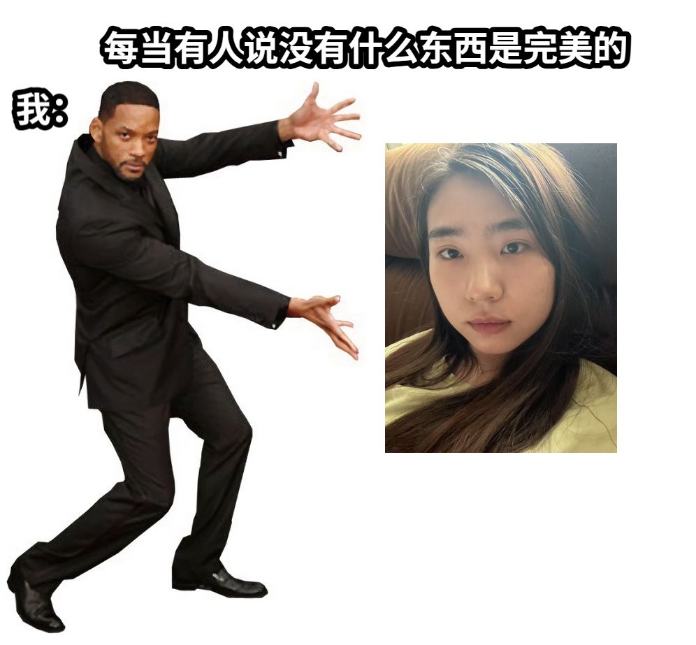 每当有人说没有什么东西是完美的我：