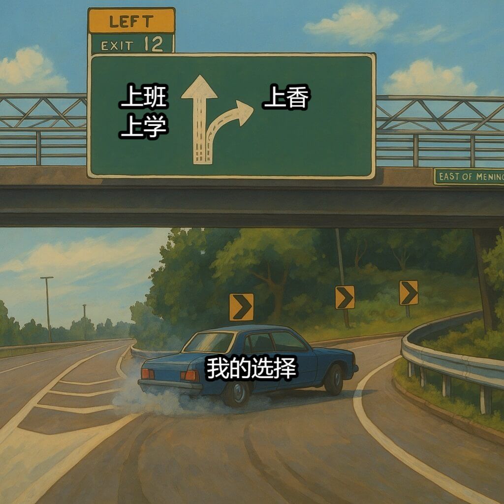 上班上学上香我的选择