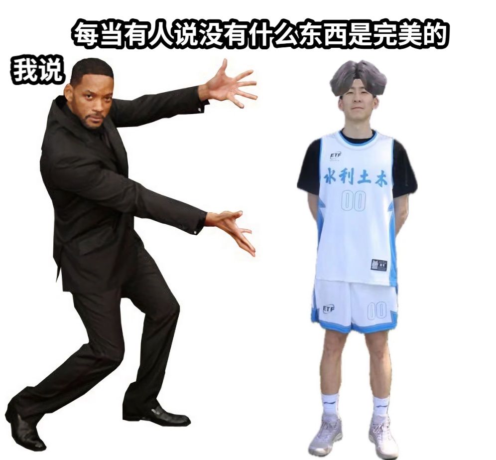 每当有人说没有什么东西是完美的我说