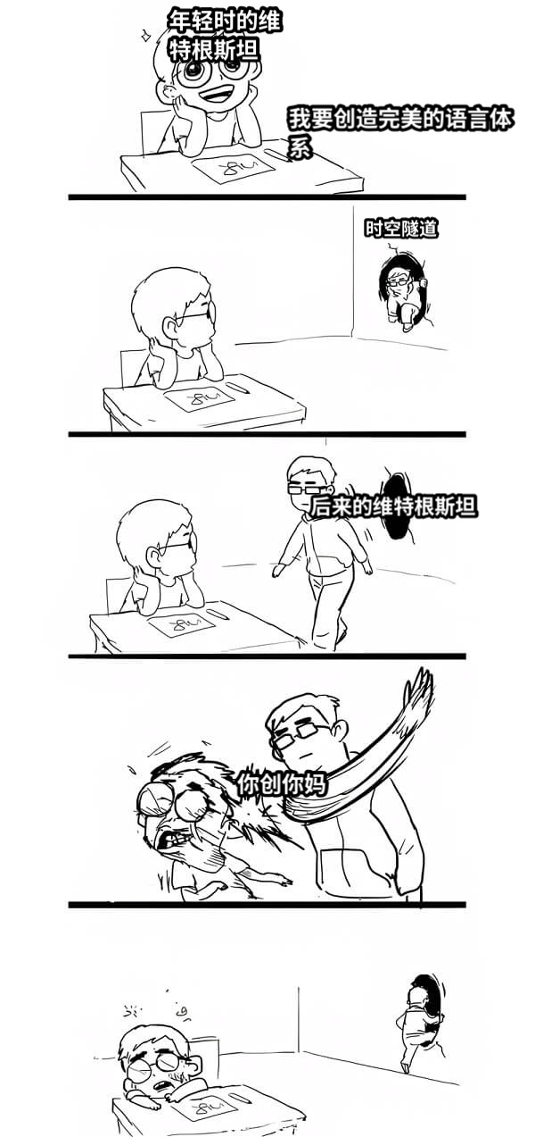 我要创造完美的语言体系时空隧道你创你妈年轻时的维特根斯坦后来的维特根斯坦