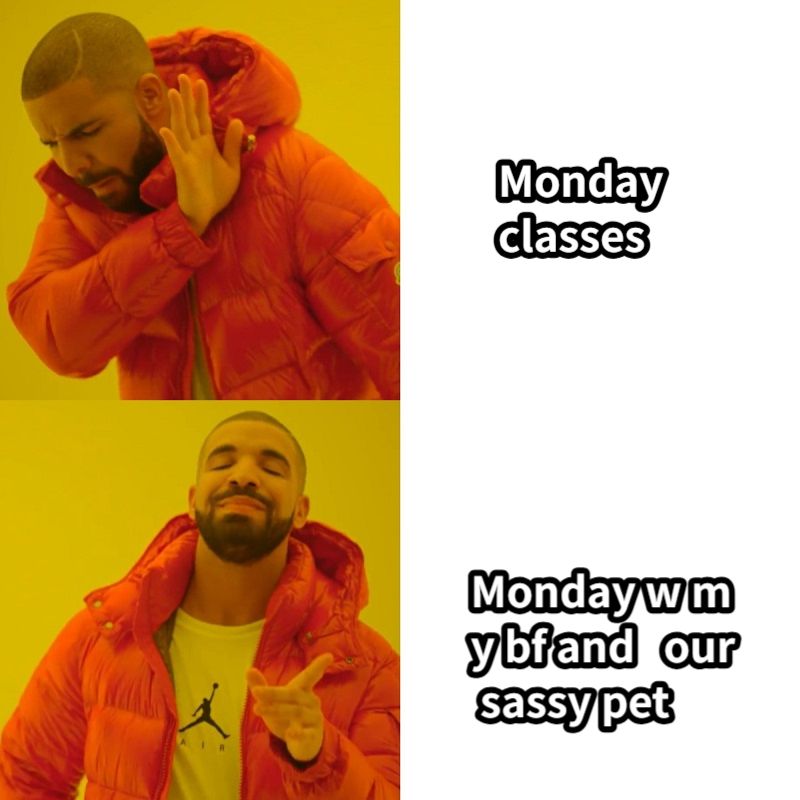 Monday   classesMonday w my bf and   our sassy pet